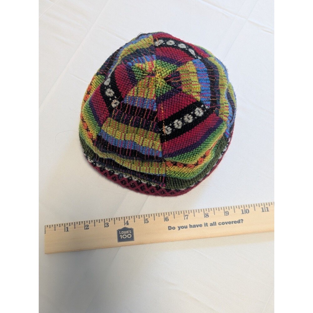 Woolen Knit Woven Beanie Multicolor Hippie Skater Hat - Picture 3 of 9